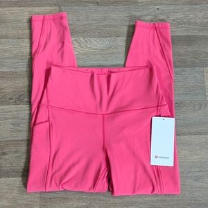 NWT Lululemon Align High Rise Pant 25" Pockets Size 8 Glaze Pink